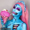 Picture of Mehron Makeup Paradise Makeup AQ Pro Size | Perfect for Stage & Screen Performance, Face & Body Painting, Special FX, Beauty, Cosplay, and Halloween | Water Activated Face Paint & Body Paint 1.4 oz (40 g) (Light Blue)