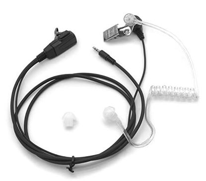 Picture of CHOWWAY Earpiece Headset Replacement for Cobra microTalk Radio ACXT145 ACXT645 CXT345 CXT390S CXT565 CXY800 PX880 RX385 Walkie Talkie Covert Acoustic Tube PTT Handsfree with Mic (Straight Plug)