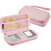 Picture of SKYREH Graphing Calculator Carrying Case for TI-84 Plus CE, Hard EVA Shockproof Protective Case for Texas Instruments TI-84 Plus CE/TI-83 Plus CE/TI-Nspire CX II CAS/Tl-Nspire-CX-ll (Rose Gold)