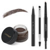 Picture of Eyebrow Stamp Pencil Kit for Eyebrows, Makeup Brow Stamp Trio Kit with Waterproof Eyebrow Pencil, Eyeliner, Eyebrow Pomade, and Dual-ended Eyebrow Brush - Dark Coffee