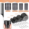 Picture of Cludoo Jumbo Hair Curler Rollers 24PCS Heatless Hair Roller with 12PCS Clips, 4 Sizes（Jumbo Large Medium Small）Self Grip Holding Hair Rollers for Long Medium Short Thick Fine Volume Thin Bangs Hair