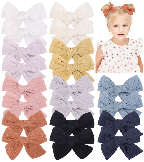 GetUSCart- doboi 20PCS 3.3 Inch Baby Hair Bows Baby Girls Hair Clips Cotton  Linen Handmade Hair Bows Alligator Clips for Girls Solid Color Boutique  Hair Accessories for Baby Toddlers Kids