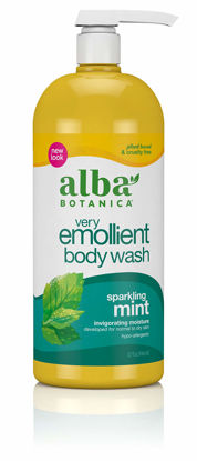 Picture of Alba Botanica Very Emollient Bath & Shower Gel, Sparkling Mint, 32 Oz (Packaging May Vary)