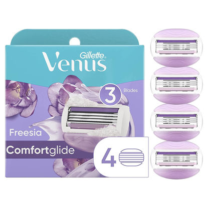 Picture of Gillette Venus ComfortGlide Freesia Women's Razor Refills, 4 Refills (Packaging May Vary)