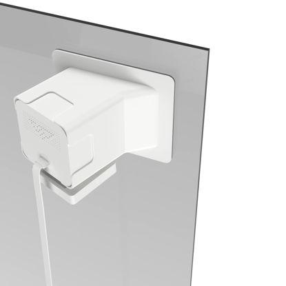 Picture of Teccle Angled Window Mount for Wyze Cam V3, 20 Degrees Tilt (Up/Down/Left/Right), Through Window Use Cam v3, Helps You Watch Front Yard and Driveway (White/Pack of 1)