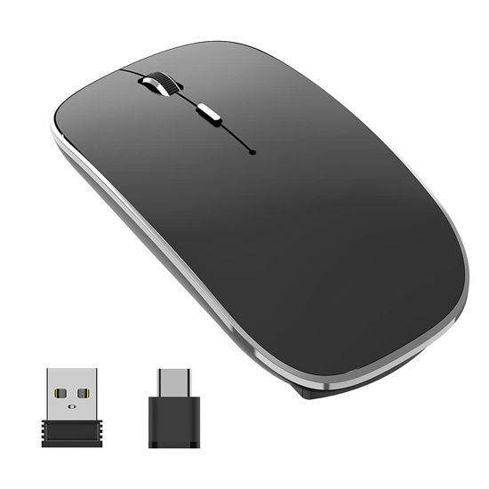 thumbnail image 2 of 2023 New Wireless Mouse Chargeable Portable Silent USB And Type-C Dual Mode Mous 2 of 13
