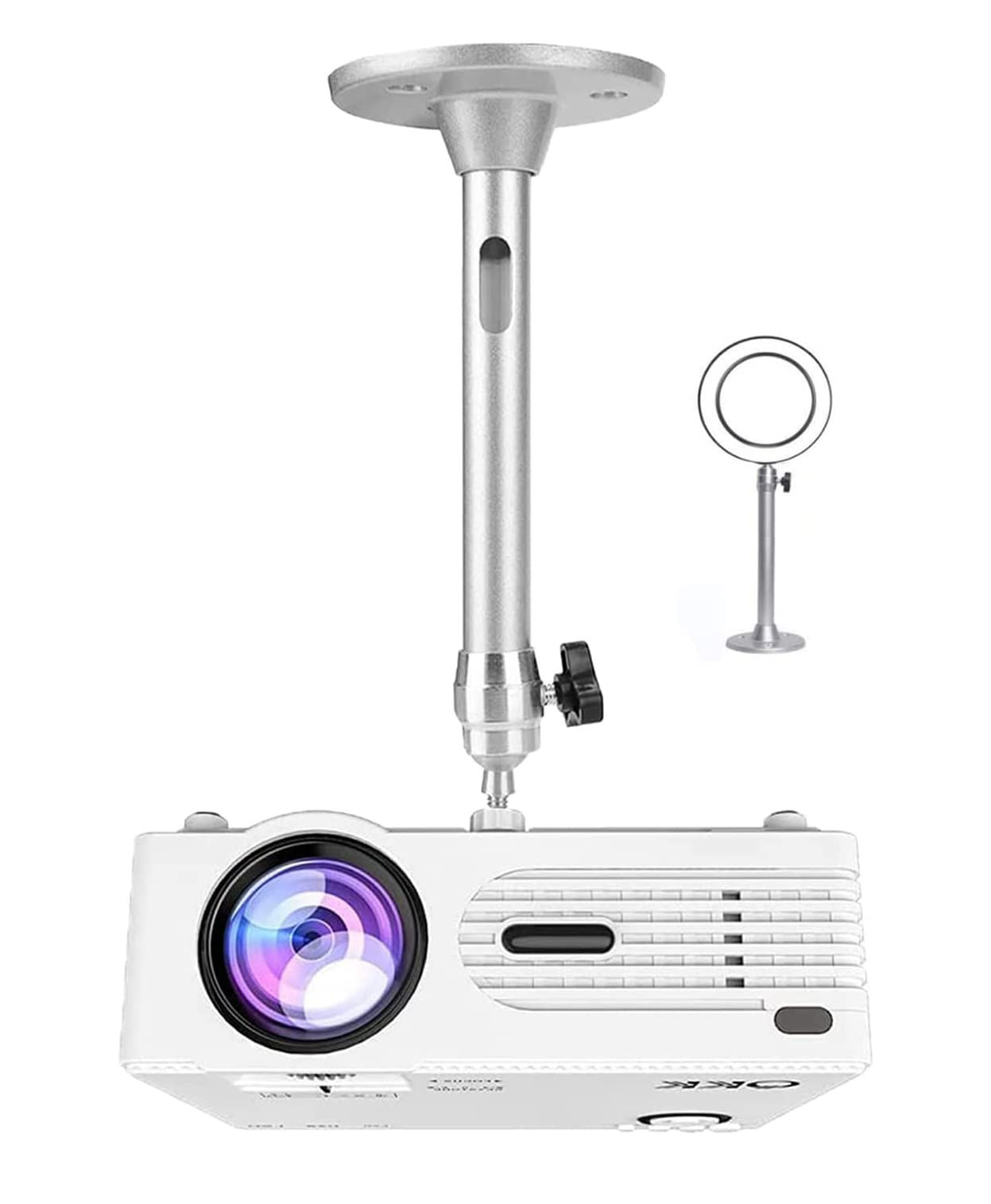 GetUSCart- Universal Mini Projector Mount Projector Ceiling Mount 360 ...