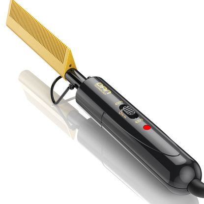 Picture of DAN Technology hot Comb Electric for Wigs,450℉Small hot Comb for Edges,Low and high Temperatures, Hair straightening Comb for Black Hair,Portable & Dual Voltage for Travel & Home
