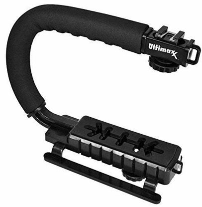 Picture of Ultimaxx Stabilizing Handheld Stabilizer Handle Grip with Accessory Mount for Camera, Camcorder, DSLR, DV Video; Compatible for Canon, Nikon, Sony, Panasonic, Pentax, and Olympus Camcorders