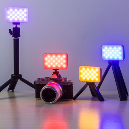 Picture of RGB Video Photography Lighting Kit, App Control Streamer Light Tiktok Light, 2800K-6800K LED Video Light for Product Shoot, Vlogging, Liver Streaming, Photography, Video (1 Piece)