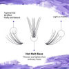Picture of Individual Lashes DIY Eyelash Extension 300PCS Lashes Extensions C/D/CC/DD Curl Lash Clusters Cat Eye Lashes Super Soft Eyelashes Extension Matt Black Lashes Beginner Lash Clusters(300PCS-10D-0.07D,8-16mm Mixed Tray)