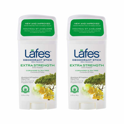 Picture of Lafe's Natural Deodorant | 2.25oz Aluminum Free Natural Deodorant Stick for Women & Men | Paraben Free & Baking Soda Free with 24-Hour Protection (Extra Strength, 2.25 Ounce (2-Pack))