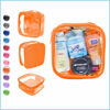 Picture of Clear TSA Approved 3-1-1 Travel Toiletry Bag for Carry On / Quart Size Transparent Liquids Pouch for Airport Security / Reusable See Through Vinyl & PVC Plastic Organizer for Men and Women (Orange)