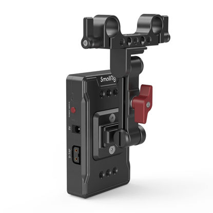 Picture of SmallRig V Mount Battery Adapter Plate, Power Supply Splitter with 15 mm Rod Clamp and Adjustable Arm, for Sony for Canon DSLR Cameras/Camcorders - 3499