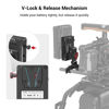 Picture of SmallRig V Mount Battery Adapter Plate, Power Supply Splitter with 15 mm Rod Clamp and Adjustable Arm, for Sony for Canon DSLR Cameras/Camcorders - 3499