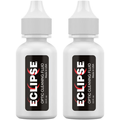 Picture of Eclipse Optic Cleaning Solution - Camera Lens and Digital Sensor Cleaner Fluid - Works with All Cameras, Binoculars, and Other Optical Products - Dropper Tip (15ml) - 0.5oz (2-Pack)