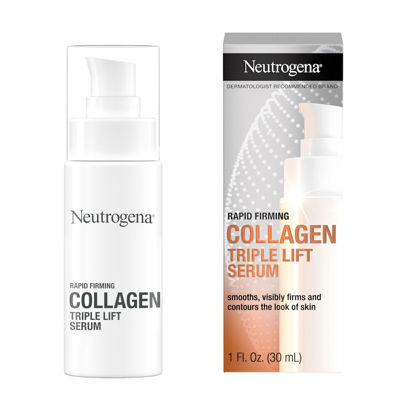 Picture of Neutrogena Rapid Firming Collagen Triple Lift Face Serum, Hydrating Serum with Collagen & AHP Amino Acid to visibly Firm & Smooth Skin, Lightweight, Mineral Oil- & Dye-Free, 1 fl. oz