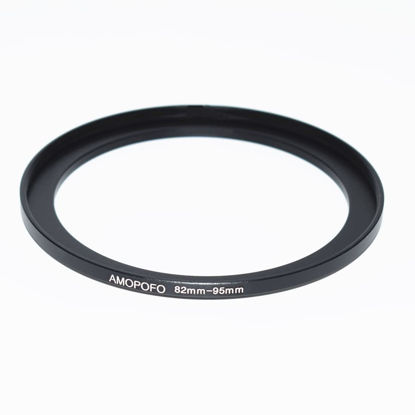 Picture of 82mm to 95mm Step Up Ring Filter Adapter Metal Step Up Ring,Compatible with All 82mm Camera Lens & 95mm UV,ND,CPL Accessories,Made of CNC Machined Aluminum(82-95mm)