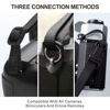Picture of PADWA Light Green Camera Straps for Photographers - Full Grain Leather Head,2" Cotton Woven Camera Strap with Quick Release,Adjustable Camera Strap for All Cameras,Gift for Men & Women Photographers