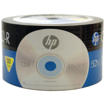 Picture of Hp 52x 700MB 80-Minute CD-R Media, 50-Piece, Spindle (CR00070B)