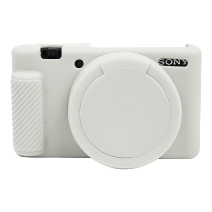 Picture of Easy Hood Camera Case for Sony ZV-1 Camera Removable Lens Cover,Anti-Scratch Silicone Soft Camera Case Compatible with Sony ZV-1 ZV1 Camera(White)