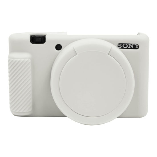 Picture of Easy Hood Camera Case for Sony ZV-1 Camera Removable Lens Cover,Anti-Scratch Silicone Soft Camera Case Compatible with Sony ZV-1 ZV1 Camera(White)