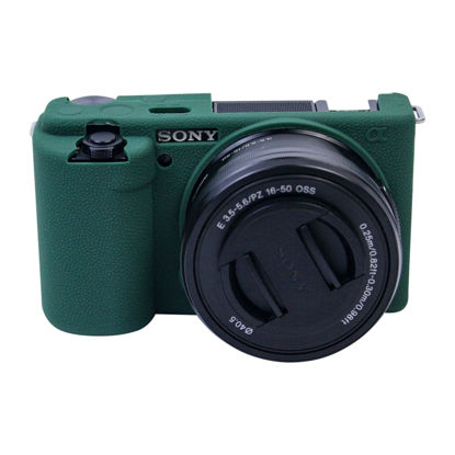Picture of Easy Hood Sony ZV-E10 Camera Case Protects Camera from Scratches and Friction with its Soft Silicone Material(Green)