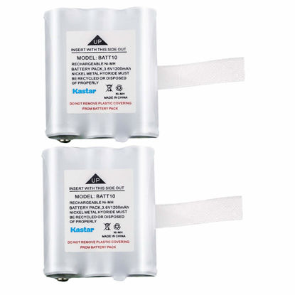 Picture of Kastar 2 Pack BATT10 Battery Replacement for Midland BATT10 BATT-10, AVP13 MID-AVP13, Midland T71, T75, T77, T79, Midland X-Talker Radios T71, T75, T77,T79