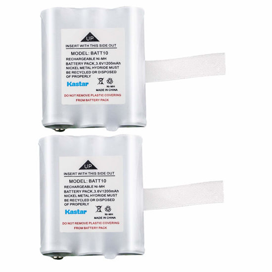 Picture of Kastar 2 Pack BATT10 Battery Replacement for Midland BATT10 BATT-10, AVP13 MID-AVP13, Midland T71, T75, T77, T79, Midland X-Talker Radios T71, T75, T77,T79