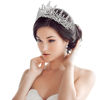 Picture of TOBATOBA Silver Wedding Crystal Tiaras and Crowns for Women, Bride Royal Queen Headband Princess Quinceanera Headpieces for Birthday Prom Pageant Party