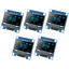 Picture of Hosyond 5 Pcs 0.96 Inch OLED I2C IIC Display Module 12864 128x64 Pixel SSD1306 Mini Self-Luminous OLED Screen Board Compatible with Arduino Raspberry Pi (Blue)