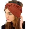Picture of Jesries Wide Headbands for Women African Boho Large Turbans Black Elastic Knotted Head Wrap Lady Girl Leopard Big Sport Workout Hair Band Style2