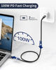 Picture of Sniokco USB4 Compatible with Thunderbolt 3 Cable (40Gbps/6.6ft), USB4 Cable for Thunderbolt 4 Cable, Support 5K@60Hz, 100W/20V/5A Charging, Compatible with External SSD, eGpu, USB-C Docking Station