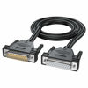 Picture of JUXINICE DB25 Male to Female Cable 6FT, DB25 Extension Cable Double-Shielded with Foil &Metal Braid, D-SUB 25 PIN Cable RS232 Serial Cable in Black