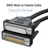 Picture of JUXINICE DB25 Male to Female Cable 6FT, DB25 Extension Cable Double-Shielded with Foil &Metal Braid, D-SUB 25 PIN Cable RS232 Serial Cable in Black