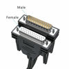 Picture of JUXINICE DB25 Male to Female Cable 6FT, DB25 Extension Cable Double-Shielded with Foil &Metal Braid, D-SUB 25 PIN Cable RS232 Serial Cable in Black