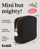 Picture of Embla Cosmetic Bag - Makeup Bag Travel Pouch, Toiletry Bags Cute Makeup Organizer, Nylon Zipper Pouches, Pink Black Coin Purse, Storage Bag Cosmetics Organizer, Make up bags Mini, Small, Large, Womens