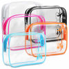 Picture of F-color TSA Approved Toiletry Bag 5 Pack Clear Toiletry Bags - Quart Size Travel Bag, Clear Cosmetic Makeup Bags for Women Men, Carry on Airport Airline Compliant Bag, 5 Colors