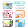Picture of F-color TSA Approved Toiletry Bag 5 Pack Clear Toiletry Bags - Quart Size Travel Bag, Clear Cosmetic Makeup Bags for Women Men, Carry on Airport Airline Compliant Bag, 5 Colors