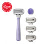 Picture of FLAMINGO 5-Blade Razors for Women - 1 Razor Handle + 4 5-Blade Refills + 1 Shower Holder - Lilac