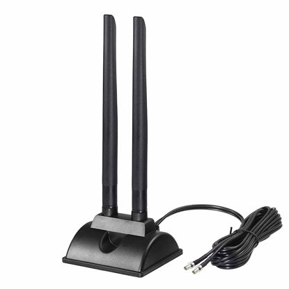 Picture of Bingfu 4G LTE Antenna 6dBi Magnetic Base MIMO TS9 Antenna Compatible with Verizon AT&T T-Mobile Sprint 4G LTE Mobile Hotspot MiFi Router Cellular Mobile Broadband Modem USB Modem Dongle Adapter