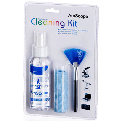 Picture of AmScope CK-I 3 in 1 LCD Professional Cleaning Kit for Laptop, TV, Monitor and Camera Lens