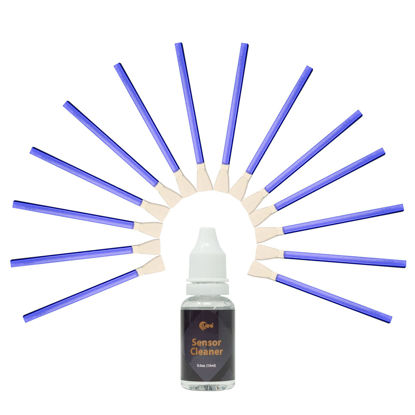 Picture of Digital Camera Micro Four-Thirds 4/3 (MFT) 12mm Sensor Cleaning Swabs x 14pcs + 15ml Liquid Cleaner for Mirrorless MILC and ILDC