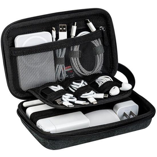Amazon.com: Electronic Organizer Bag, Portable Double-Layers Travel Cable  Organizer Case Electronic Accessories Storage Bag Compatible with Hard  Drive, Cable, Power Adapter, Cellphone, Mouse, Cosmetics, Black :  Electronics