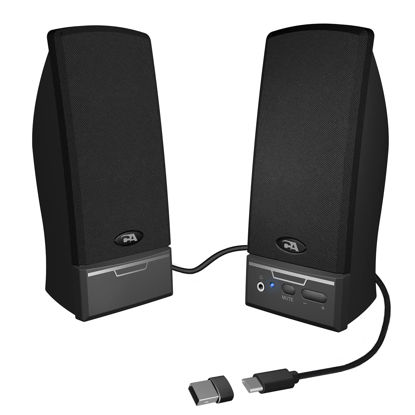 Picture of Cyber Acoustics USB 2.0 Speaker (CA-2014USB)  - USB Powered 2.0 Desktop Computer Speakers, USB-C or USB-A Compatible
