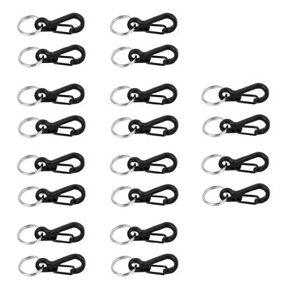 Picture of Foto&Tech Small Quick Release Adapter Clip for Camera with Round Lugs for Camera Strap, 33lb Breaking Force (10 Set, Black)