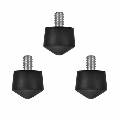 Picture of Foto&Tech Universal Anti-Slip 3/8" Rubber Foot Spike Compatible with Andoer Benro Gitzo Induro Kingjoy Manfrotto Weifeng RRS 3/8"-16 Thread Tripod Monopod on Smooth Uneven Surface 30mm x 40mm (3 PCS)