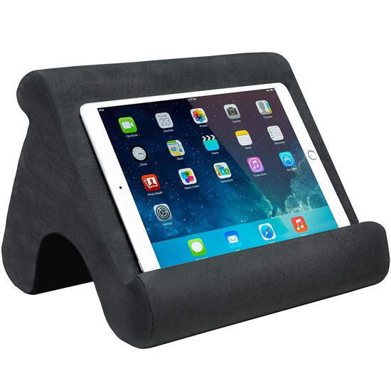 Picture of SAMHOUSING Tablet Pillow Stand - Tablet Holder Dock for Bed with Multi-Viewing Angles, Compatible with iPad Pro 9.7, 10.5,12.9 Air Mini 4 3, Kindle, Galaxy Tab, E-Reader (Dark Grey)