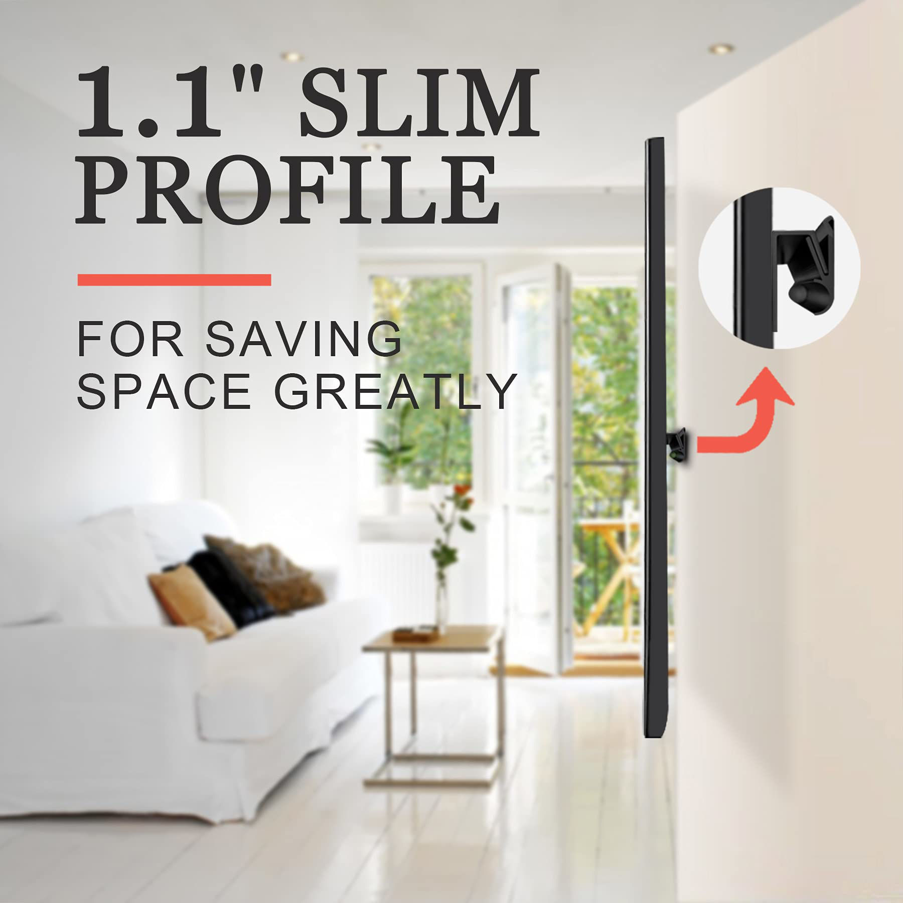 GetUSCart No Stud TV Wall Mount, Drywall Studless TV Hanger No Damage