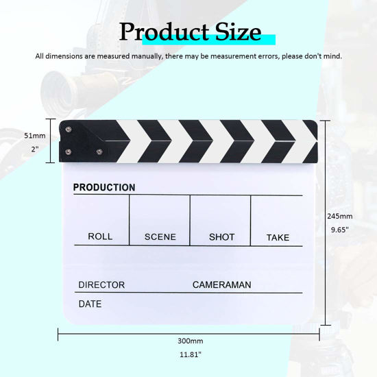 GetUSCart- Hilitchi Acrylic Clapper Board Wooden Film Movie Clapboard ...